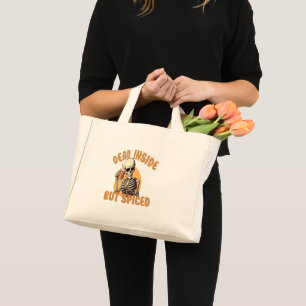 Funny Pumpkin Spice , Dead Inside But Spiced Mini Tote Bag