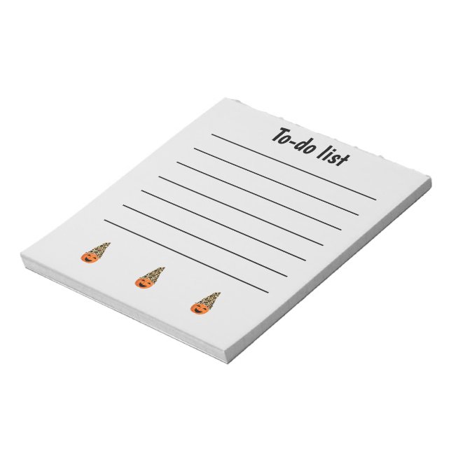 Funny Pumpkin To-do List Notepad (Rotated)