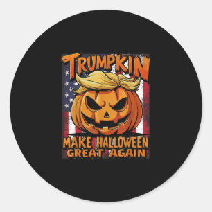 Funny Pumpkin Trump Trumpkin Make Halloween Great  Classic Round Sticker