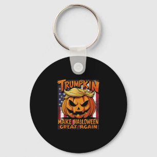 Funny Pumpkin Trump Trumpkin Make Halloween Great Key Ring