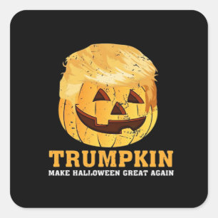 Funny  Pumpkin Trumpkin Halloween  Square Sticker