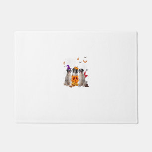 Funny Pumpkin Witch Border Collie Dog Halloween Gi Doormat
