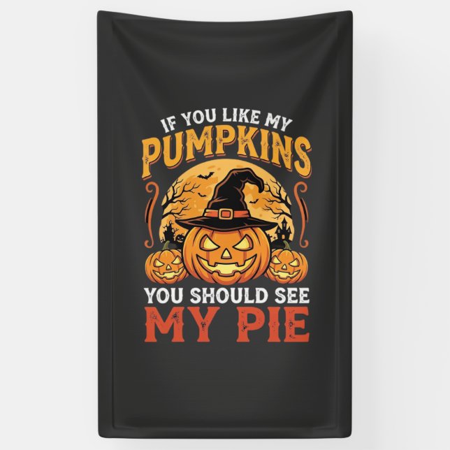 Funny Pumpkins Halloween Pie Design_1 Banner (Vertical)