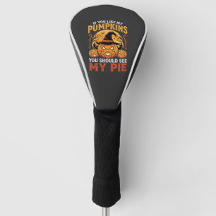 Funny Pumpkins Halloween Pie Design_1 Golf Head Cover