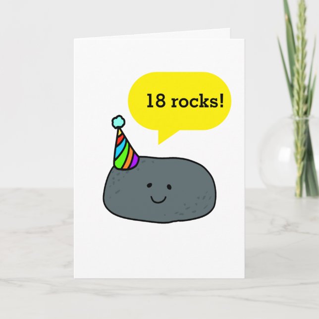 Funny Pun 18th Birthday For Him or Her Card (Front)