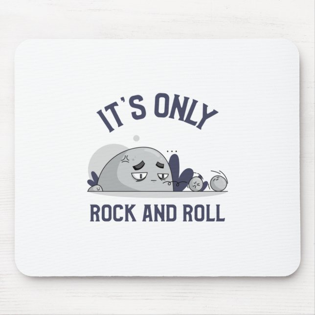 funny pun about rolling stones mouse pad (Front)