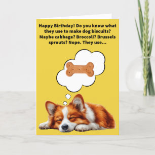 Funny Pun Collie Flour Happy Birthday Card