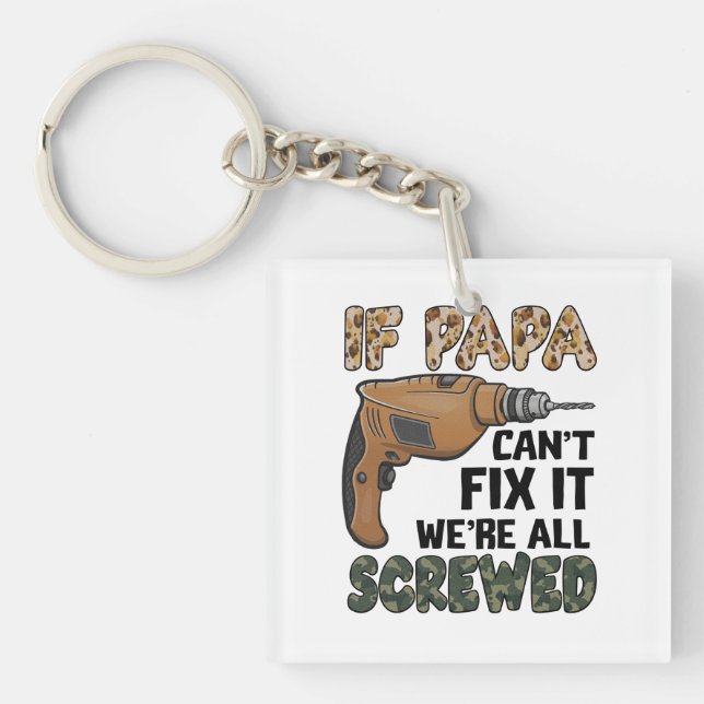 Funny Pun Father Joke | Father's Day Key Ring (Front)