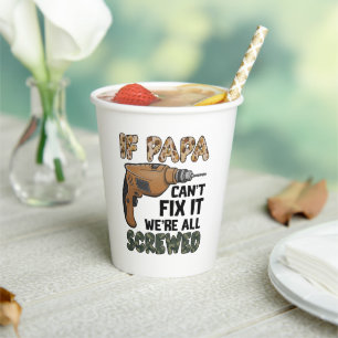Funny Pun Father Joke Father's Day Paper Cups