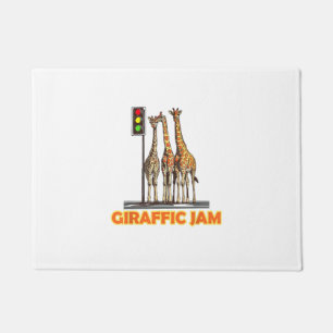 Funny Pun Giraffe Jam  Doormat
