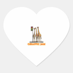 Funny Pun Giraffe Jam Heart Sticker