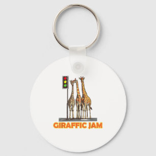 Funny Pun Giraffe Jam  Key Ring