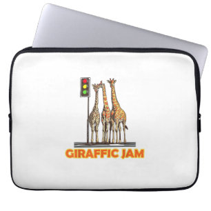 Funny Pun Giraffe Jam  Laptop Sleeve