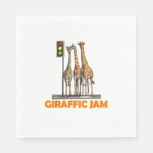 Funny Pun Giraffe Jam  Napkin