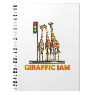 Funny Pun Giraffe Jam  Notebook