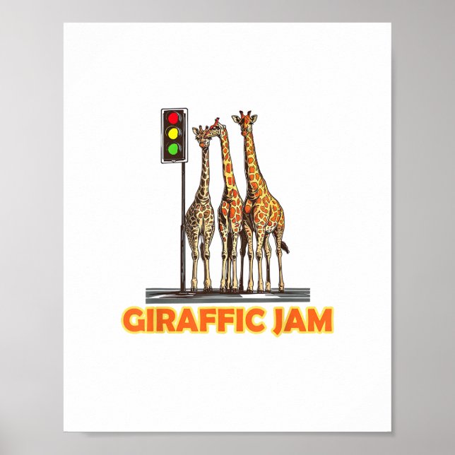 Funny Pun Giraffe Jam  Poster (Front)