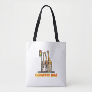 Funny Pun Giraffe Jam Tote Bag