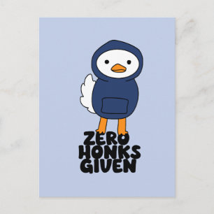 Funny Pun Goose in Hoodie Postcard