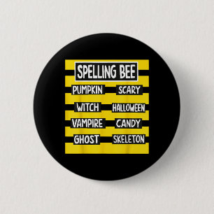 Funny Pun Halloween Costume for Teachers Spelling 6 Cm Round Badge