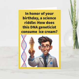 Funny Pun Helix It Happy Birthday Card