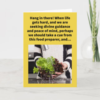 Funny Pun Lettuce Spray Encouragement Card