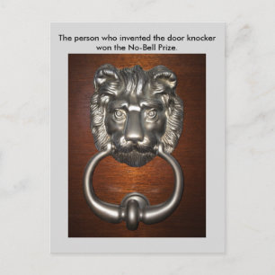 Funny Pun Lion Door Knocker Postcard Postcrossing