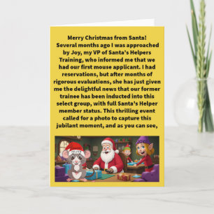 Funny Pun Mice Elf Merry Christmas Card