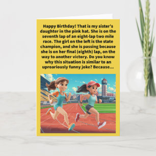 Funny Pun Niece Lapper Happy Birthday Card
