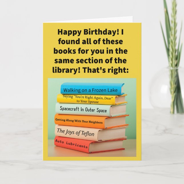 Funny Pun Non-Friction Happy Birthday Card (Front)