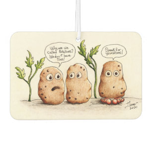 Funny Pun Potatoes Car Air Freshener