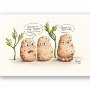 Funny Pun Potatoes Contour Cut