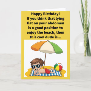 Funny Pun Prone To Agree Happy Birthday Card