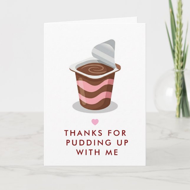 Funny Pun Pudding Mother's Day Greeting Card (Front)