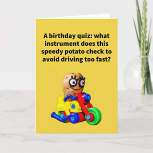 Funny Pun Spud-O-Metre Birthday  Card