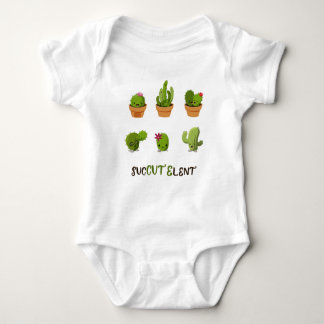 Funny Pun SucCUTElent Succulent Cactus Plant Lover Baby Bodysuit