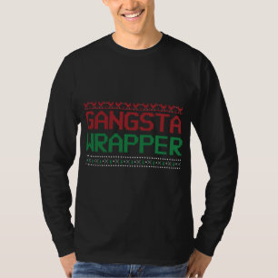 Funny Pun Ugly Christmas Gangster Wrapper T-Shirt