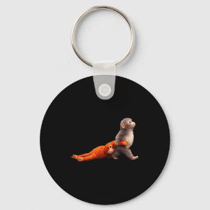 Funny punch baby alone monkey cute prank team humo key ring