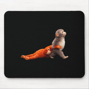 Funny punch baby alone monkey cute prank team humo mouse pad