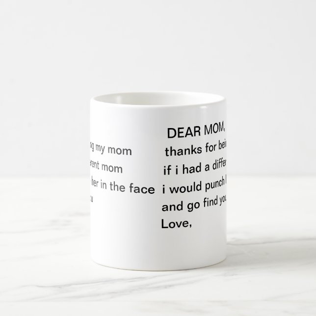 Funny punch in face Mother's Day Coffee Mug (Center)