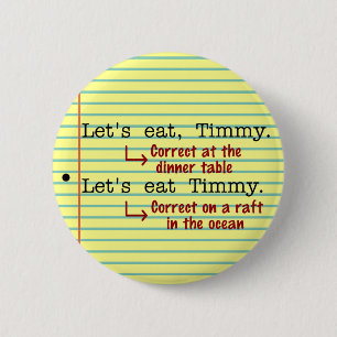 Funny Punctuation Grammar 2 6 Cm Round Badge