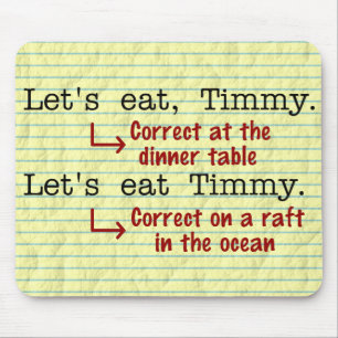 Funny Punctuation Grammar Mouse Pad