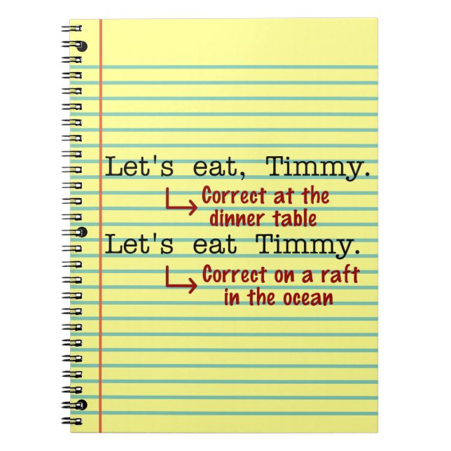 Funny Punctuation Grammar Notebook (Front)