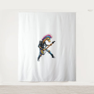 Funny Punk Giraffe, Rock'n Roll Goth Giraffe, Guit Tapestry