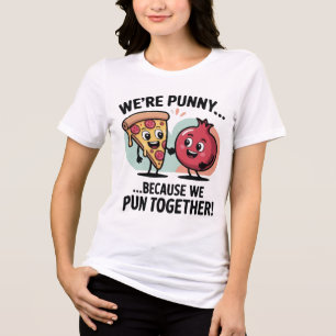 Funny Punny Couple T-Shirt   Cute Food Love Tri-Blend Shirt