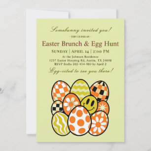 Funny Punny Easter Brunch Party Invitation
