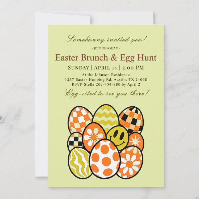 Funny Punny Easter Brunch Party Invitation (Front)