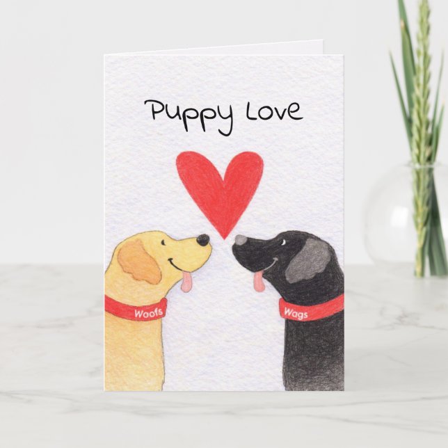 Funny Puppy Love Card (Front)