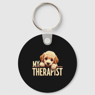 Funny Puppy My Therast Odle Dog Key Ring
