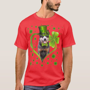 Funny Puppy Shamrock Australian Cattle Dog St T-Shirt