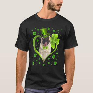 Funny Puppy Shamrock Pug Dog St Patrick's Day 1 T-Shirt